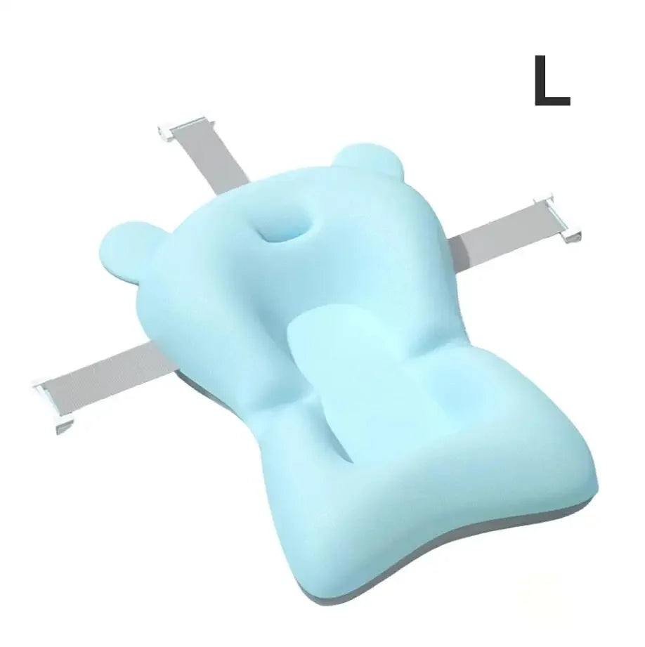 Baby Bath Seat Floating Water Pad Portable Foldable Baby Bathtub Pad Ajustable Bath Tub Shower Cushion Newborn Support Seat Mat