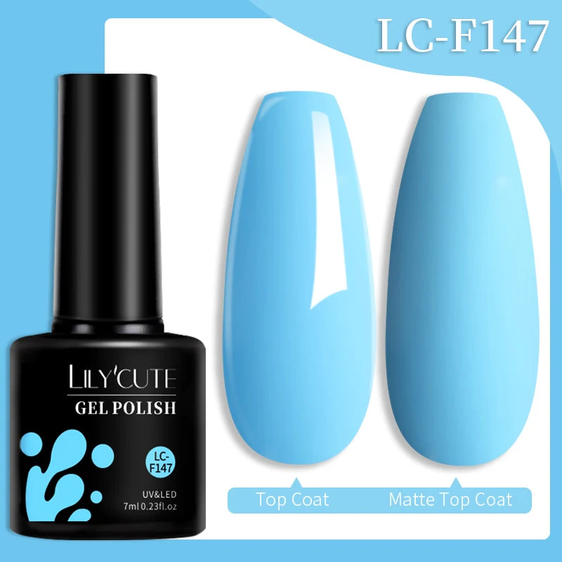 LILYCUTE 7ML Jelly Amber Gel Nail Polish Brown Crystal Translucent Dull Color Nail Art Gel Semi Permanent UV Gel Polish Varnish