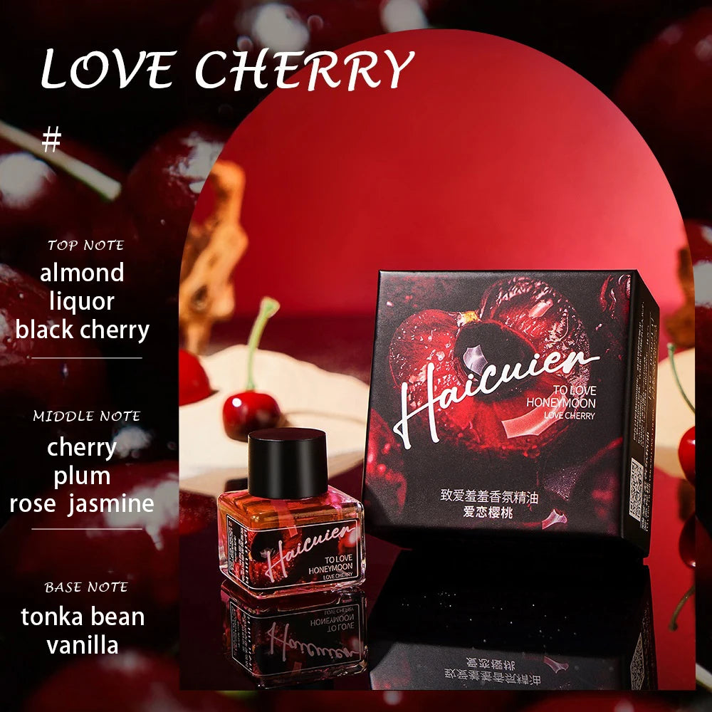 Love Pheromone Essential Oil Plant-based Perfume Oil For Women Blushing Lasting Fragrance Cherry Blossom Violet Rose & Jasmine