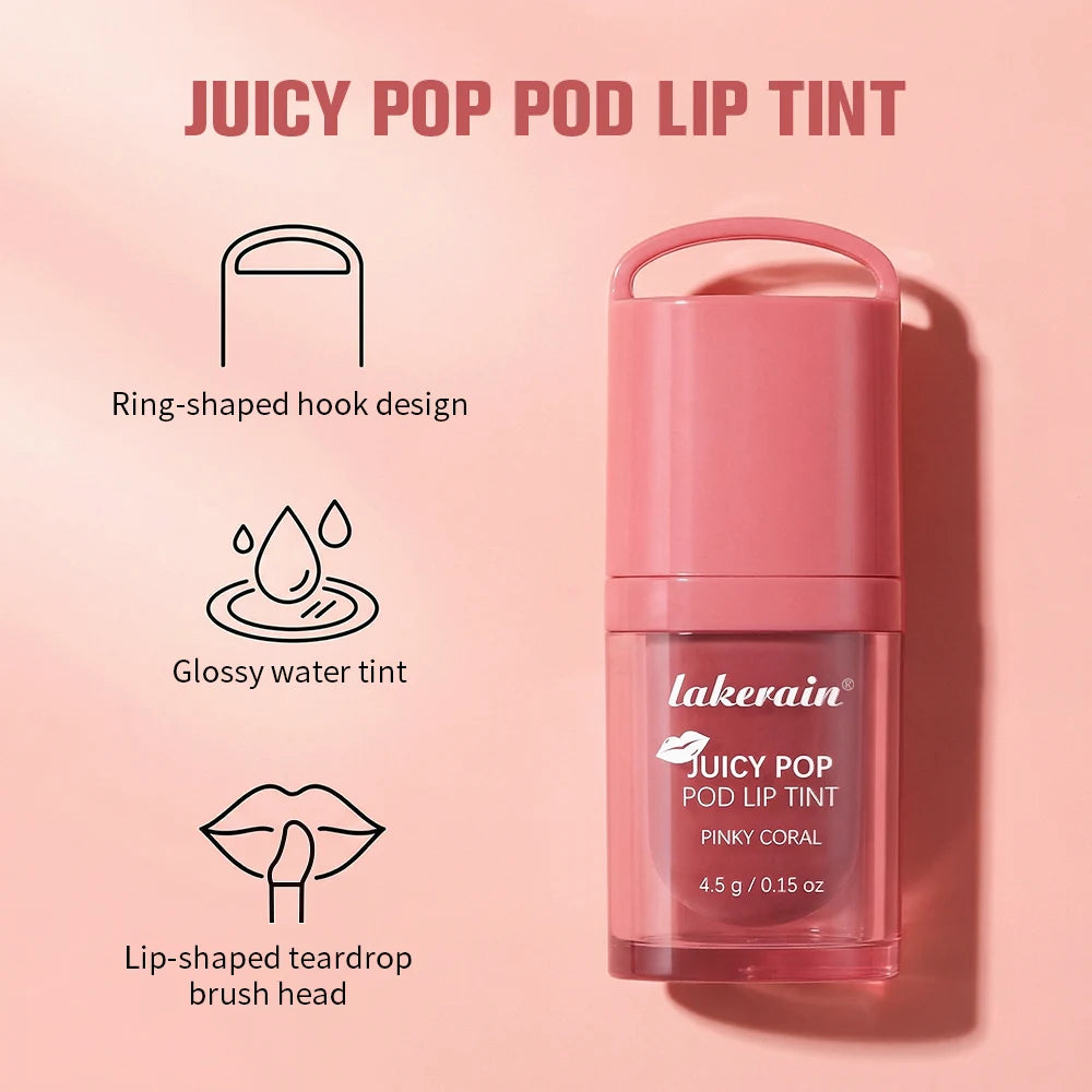 Juicy Hydrated Lip Tint Buildable Glossy Finish Ceramide Peptide Water-to-oil Formula Long-lasting Color Buckle Design Lip Tint