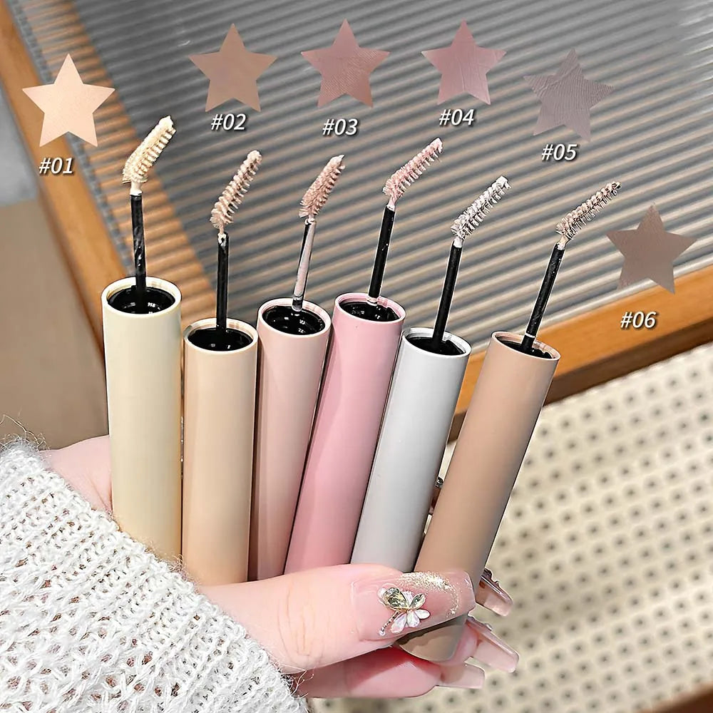 6 Colors Natural Brow Pomade, Waterproof Tinted Eyebrow Gel Cream, Soft Matte Hairy Brow Makeup with Wheat Brush