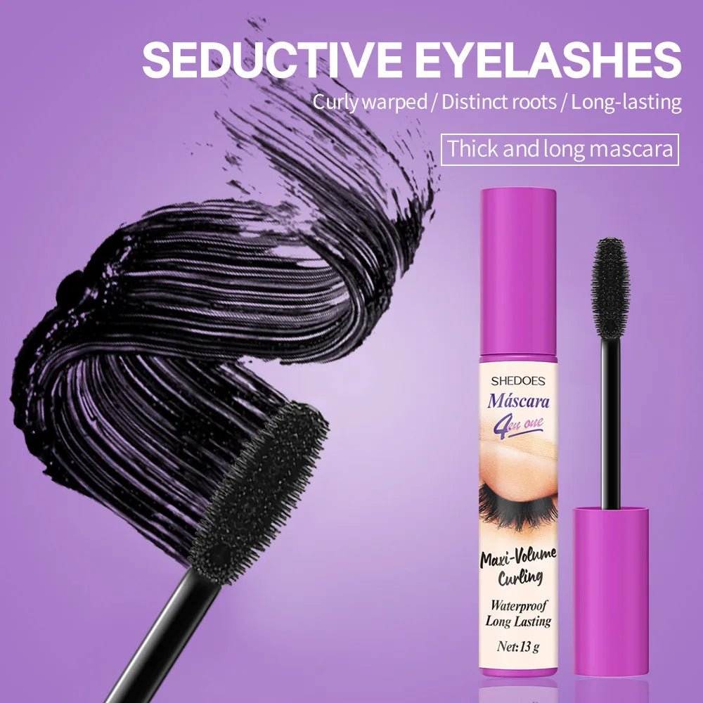 5D Waterproof Mascara Eyelashes Lengthening Long Lasting Silky Lash Black Eyelashes Extension Make Up Beauty Eye Korean Cosmetic