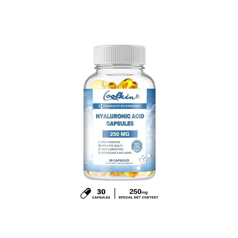 Hyaluronic Acid Capsules - Promote Firm Skin, Strong Nails & Hair, Healthy Joints, Antioxidant