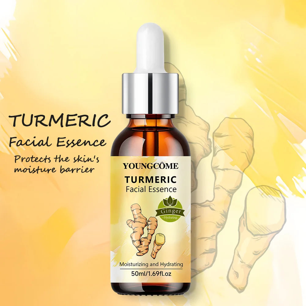 Turmeric Facial Essential Oil  Brighten Skin Tone Prevent  Anti-Aging & Wrinkle Pore Shrink Moisturizing Collagen Facial Serum