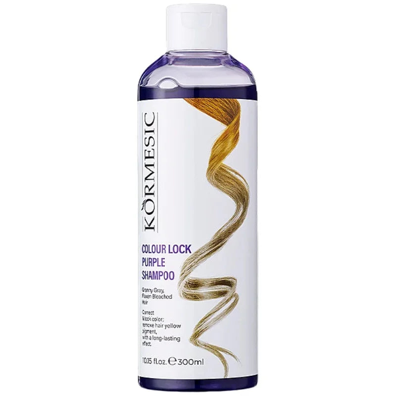 Gray Color Fixing Hair Dye Shampoo Cover Gray Hair Fade Yellow After Bleach Hair Shampoo Non-Irritating Purple Shampoo Blonde