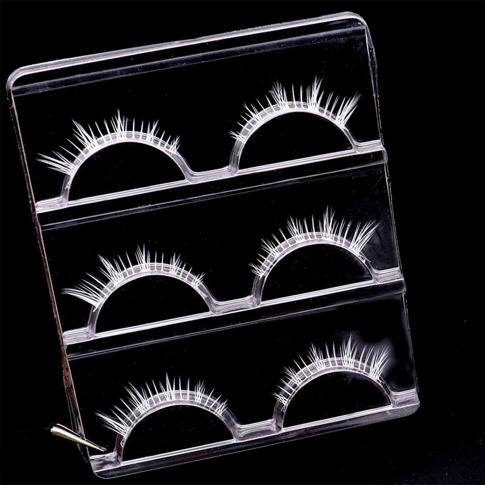 False Eyelashes Cosplay White One-Piece False Eyelashes Natural Thin Band False Eyelashes for Beauty Blogger Makeup Supplies