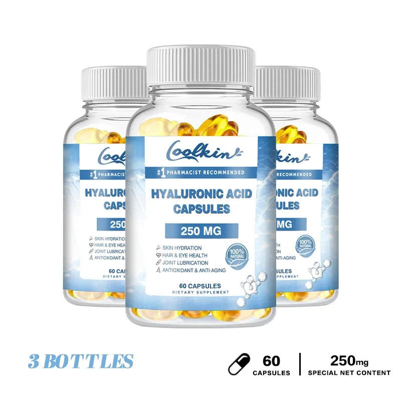 Hyaluronic Acid Capsules - Promote Firm Skin, Strong Nails & Hair, Healthy Joints, Antioxidant
