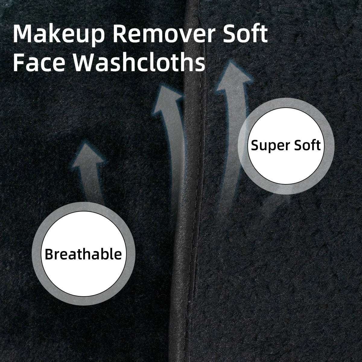 2Pc 15cm Square Makeup Remover Cloth, Makeup Towels Face Washcloth, Makeup Remover Pads Reusable Washable