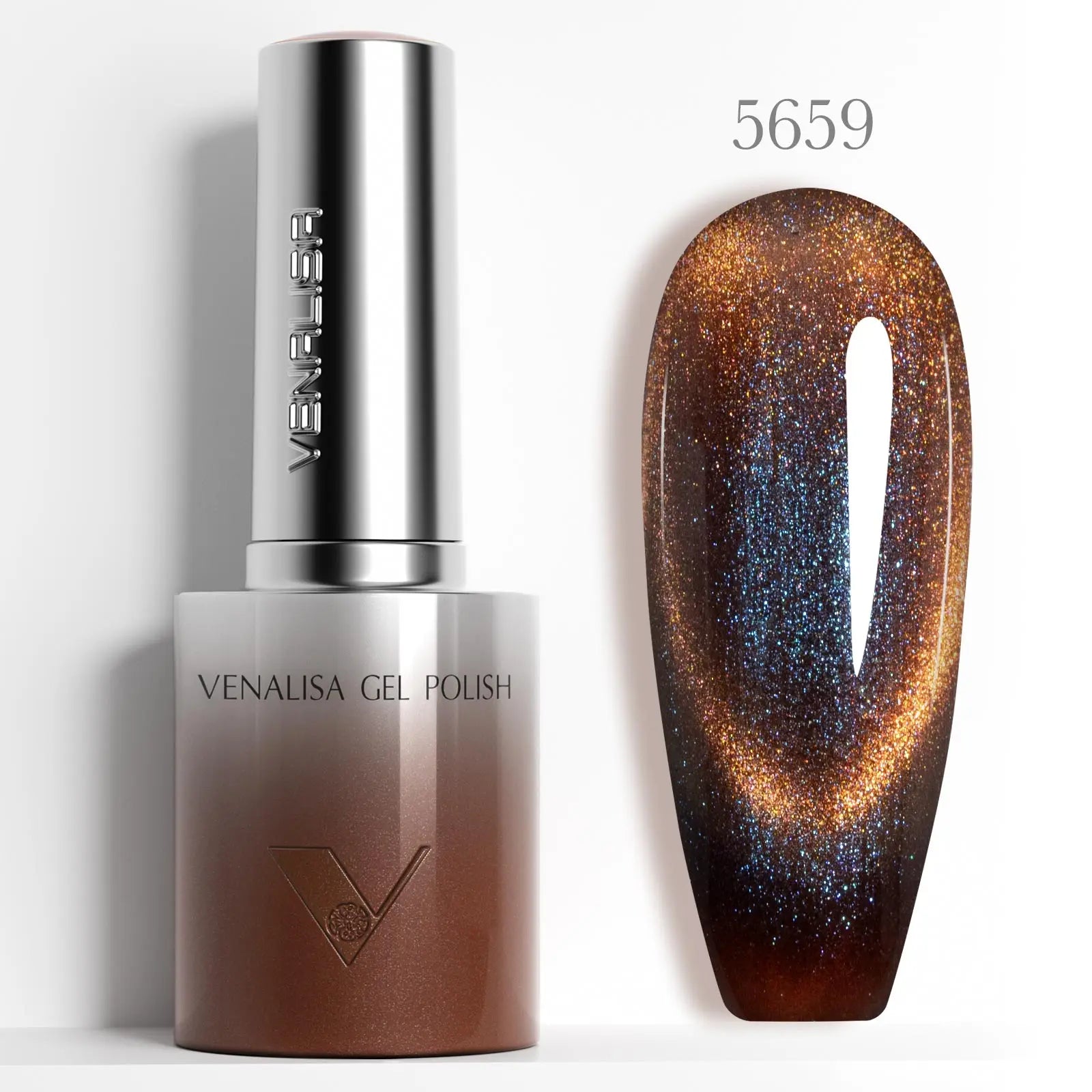 Venalisa 10ml Hema & TPO Free Ultra Cat Eye Effect Nail Gel Polish Soak Off UV LED Long Wear Sparkle Bling Gel Varnish