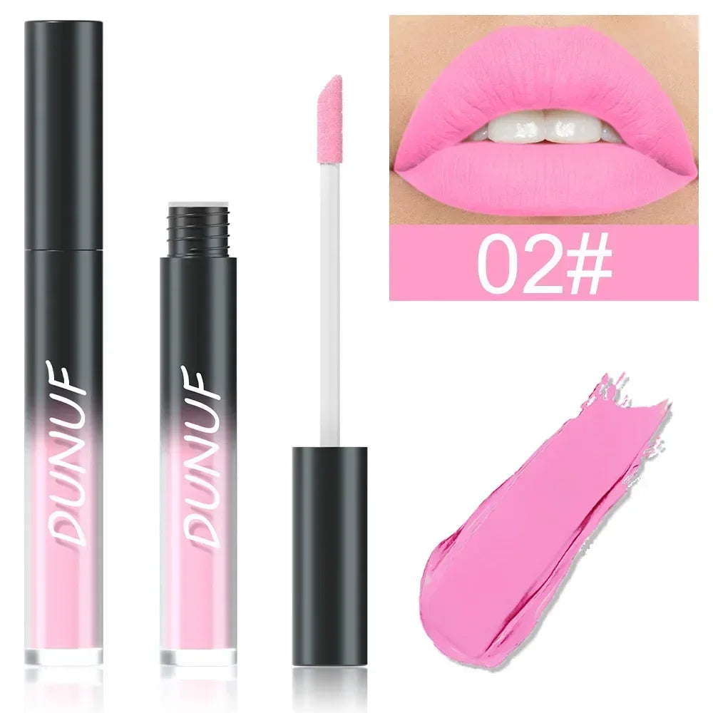 32 Color Lipstick Matte Lasting Lip Gloss Moisturizing Non-stick Cup Halloween Party Purple Blue Black Highly Pigments Lip Glaze