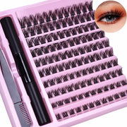 DIY Lash Extension Kit Lash Clusters With Bond Cluster Lashes Wispy D Curling False Eyelash Clusters With Tweezers