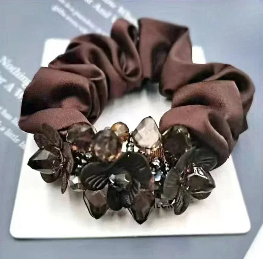 Women Lace Hair Scrunchies  Bow Hair Fantaisie Tie High Elasticity