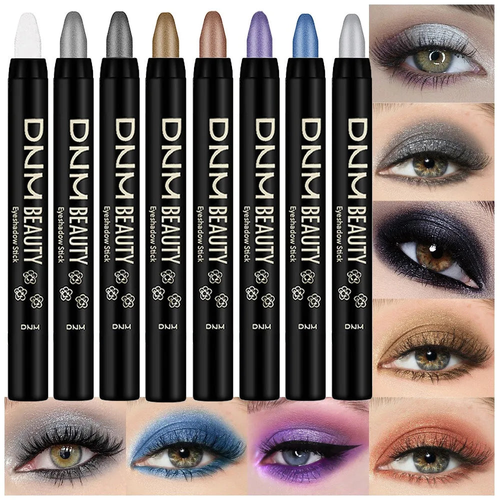 16Colors Shimmer Eyeshadow Stick Pearlescent Waterproof Eyeliner Silkworm Pen Glitter Long Lasting Highlighter Bling Eyes Makeup