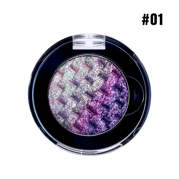 Weaving Chameleon Eyeshadow  Matte Powder Metallic Highgloss Glitter Highlight Longlasting Combined by Self Gift Disk