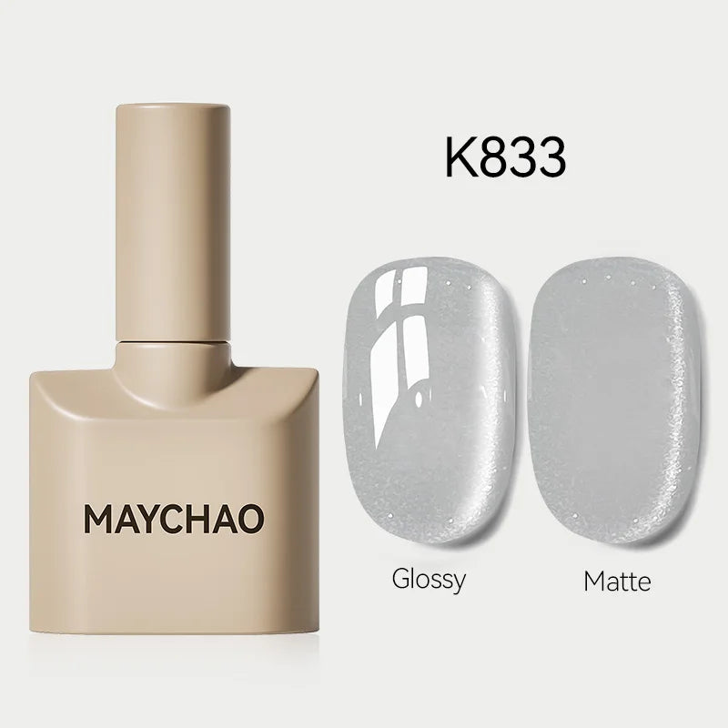 MAYCHAO Glitter Gel Nail Polish 7.3ml Semi-permanent Sequins Shiny Gel Base Top Coat Soak Off UV LED Varnish Nail Art Decoration