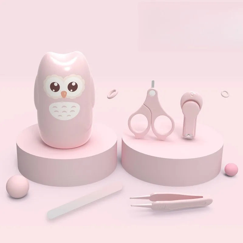 Children Manicure Kit Baby Nail Scissor Baby Nail Care Tool Set Kid Safe Portable Nail Clipper Trimmer File Tweezer with Box