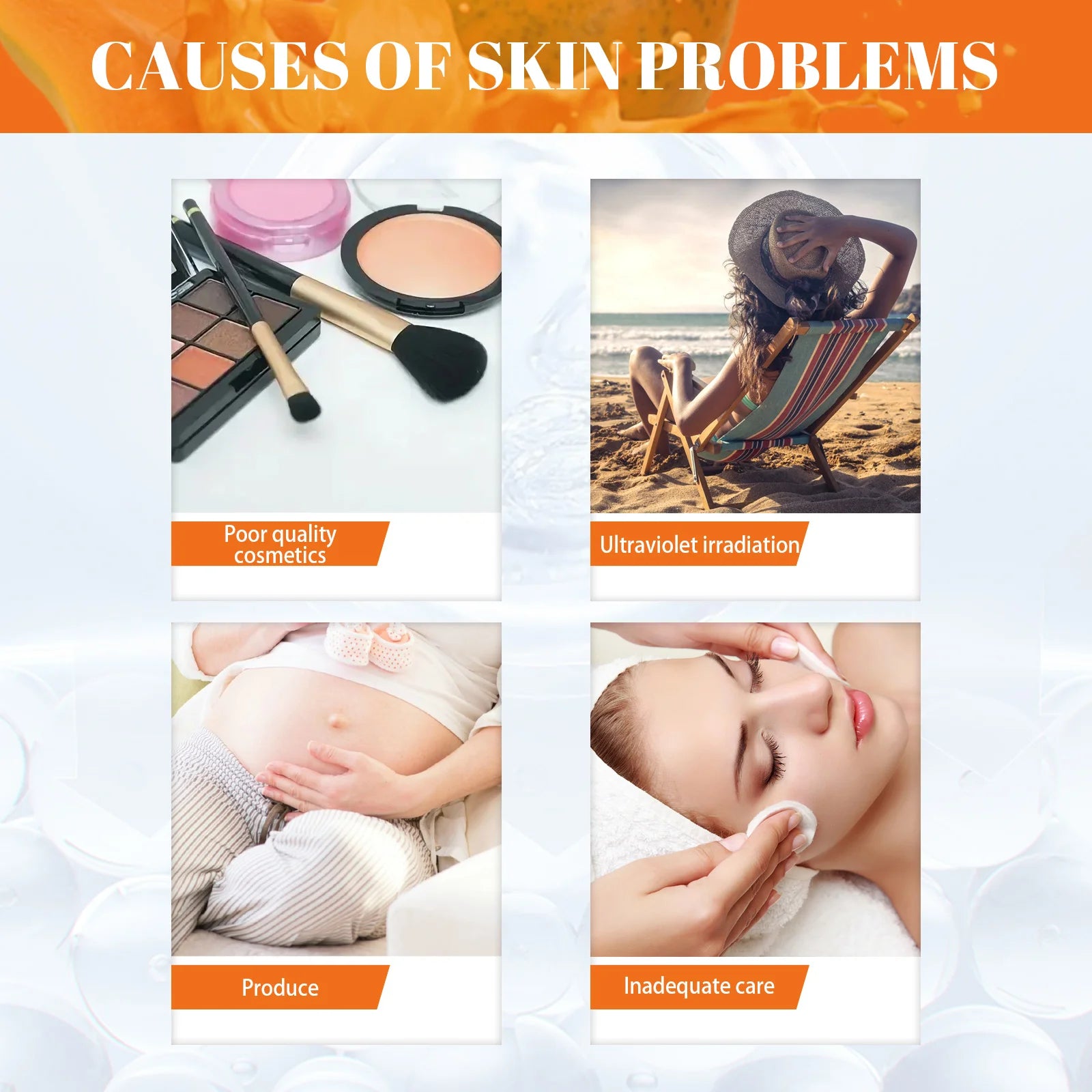 Papaya Day Night Cream for Dark Spots Remover Melanin Anti Pigmentation Cream Brightening Moisturizing Reduce Dullness Face Care